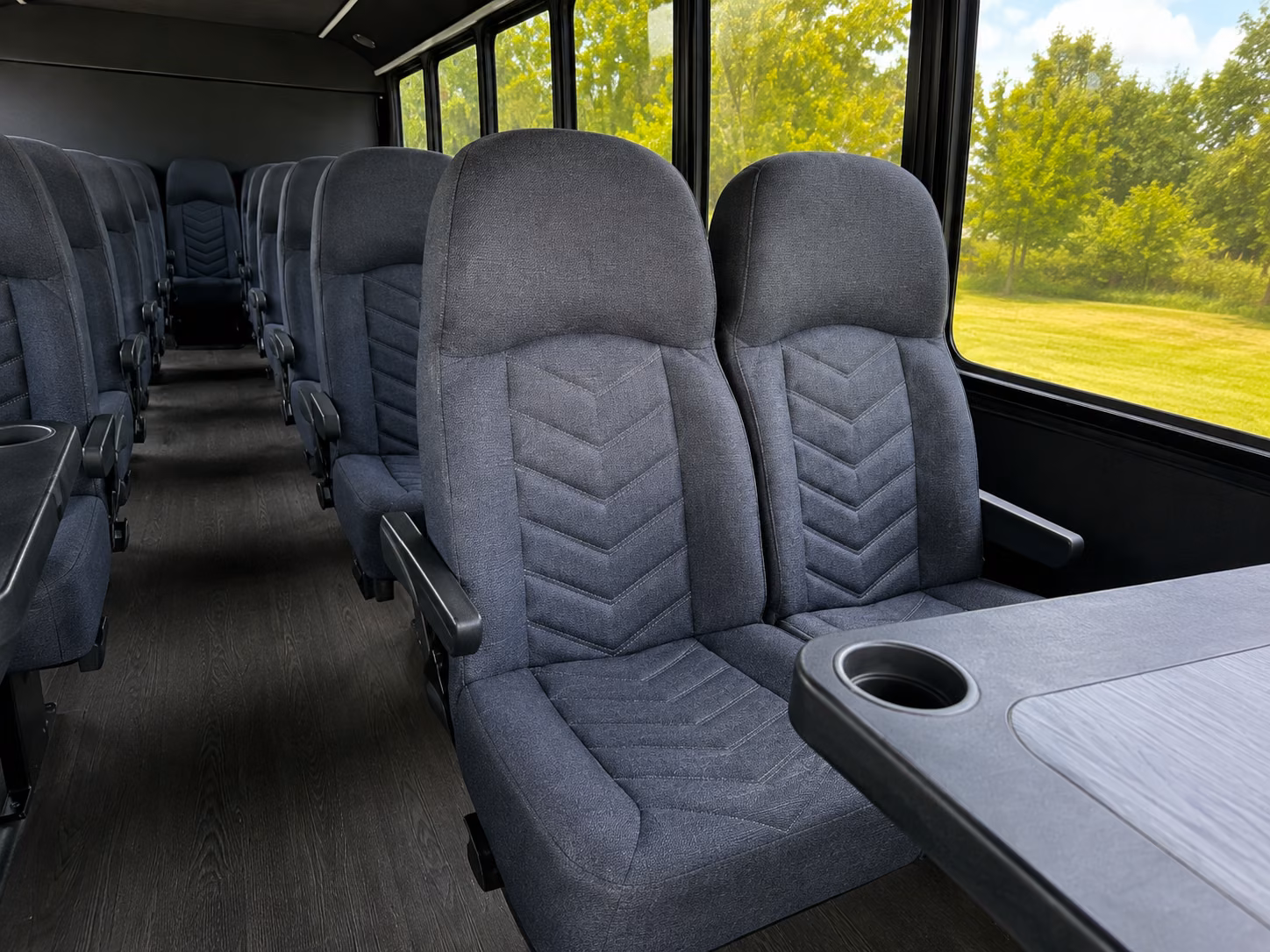 alexandria 18 passenger minibus inside