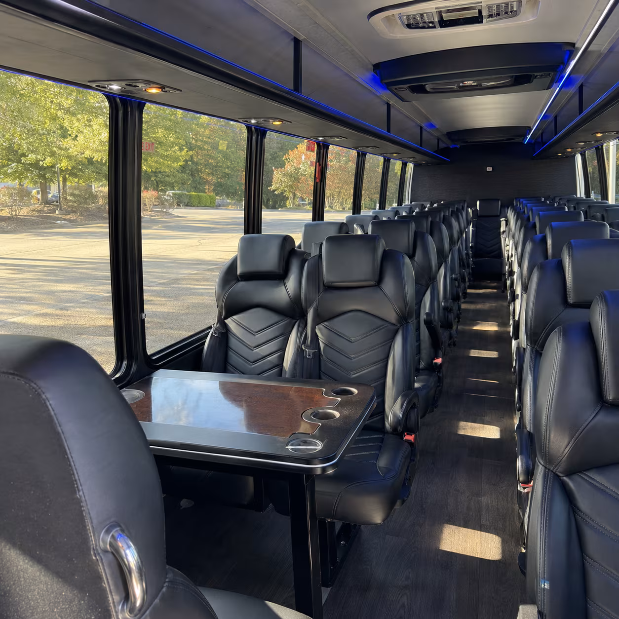 alexandria 25 passenger minibus interior
