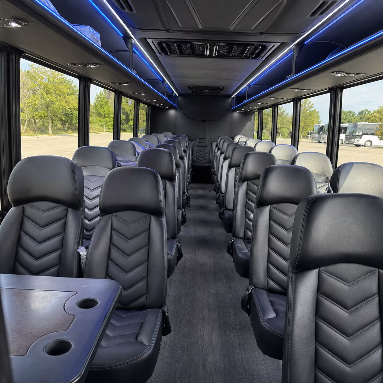 alexandria 28 passenger minibus interior