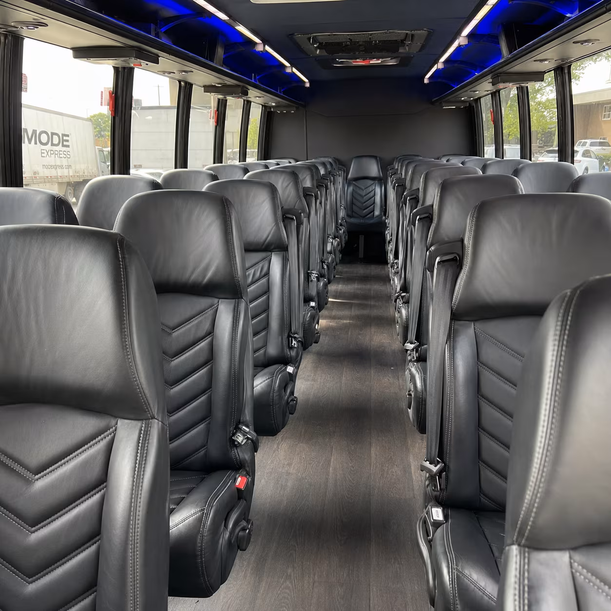 alexandria 30 passenger minibus interior