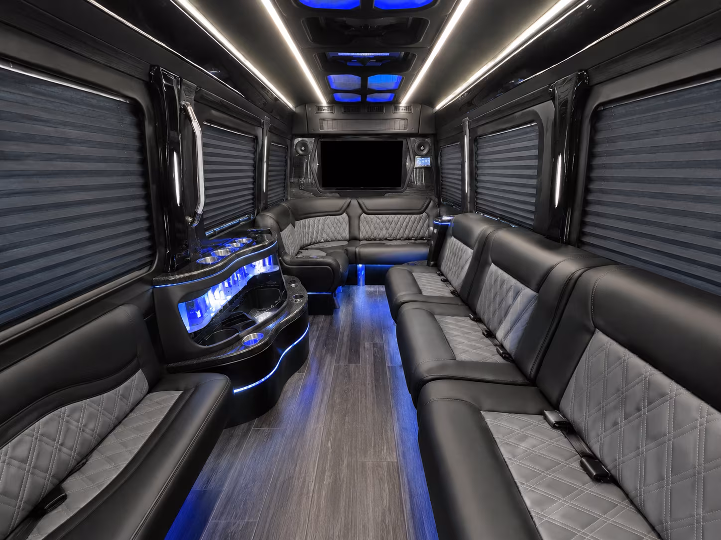 alexandria 40 passenger party bus interior