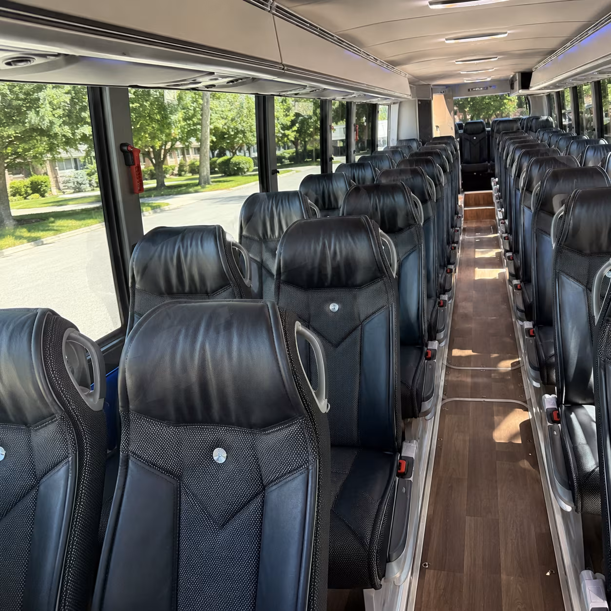 alexandria 56 passenger charter bus inside