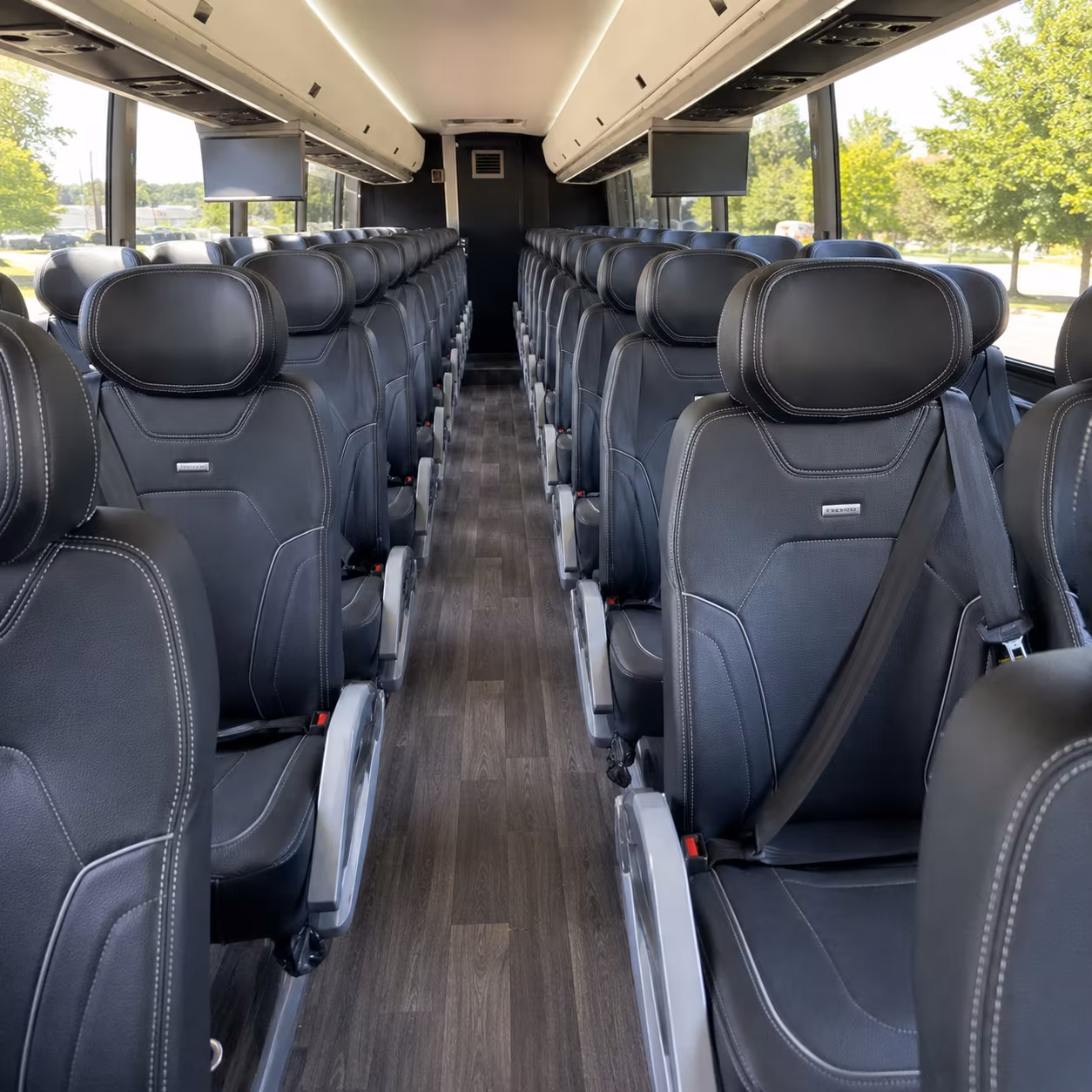 alexandria 56 passenger charter bus interior