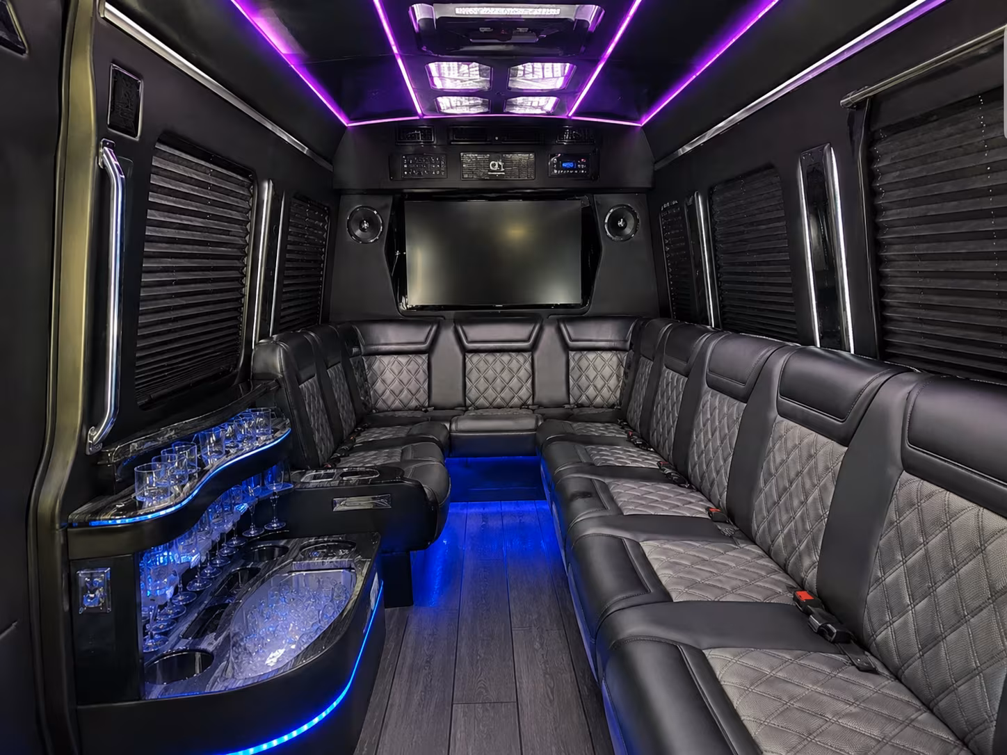 alexandria sprinter limousine inside